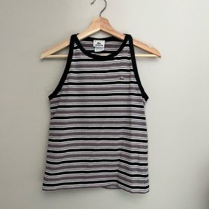 Vintage striped Lacoste halter/high neck tank top